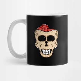 Skull head with brain Mug